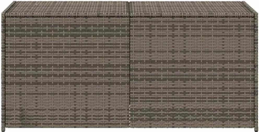 vidaXL szürke polyrattan kerti tárolóláda 283 L