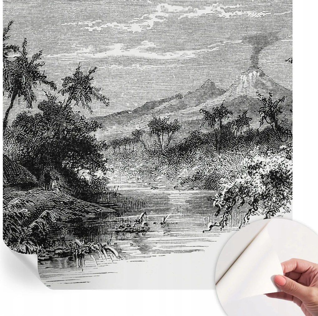 Öntapadós tapéta 3D fali furnér Egzotikus panoráma 250x250 cm