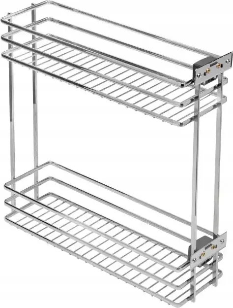 Movix Gtv Oldalsó Cargo Kosár 200 Mm-es Szekrényhez, Bal Oldali Króm Vezetősínekkel