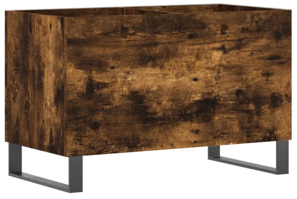 füstös tölgy színű szerelt fa hanglemezszekrény 74,5x38x48 cm