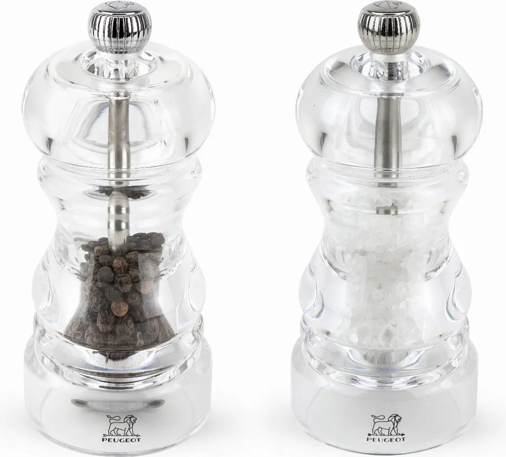 Só- és borsdaráló szett 12 cm akril Peugeot Nancy
