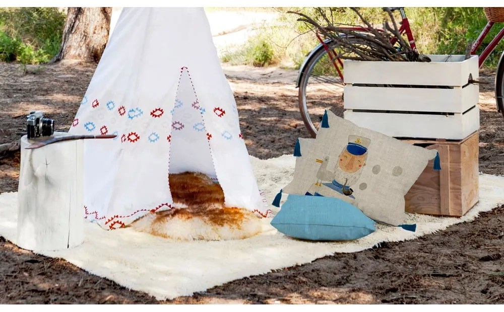 Lenkeverék gyerek párna 50x35 cm Captain – Little Nice Things