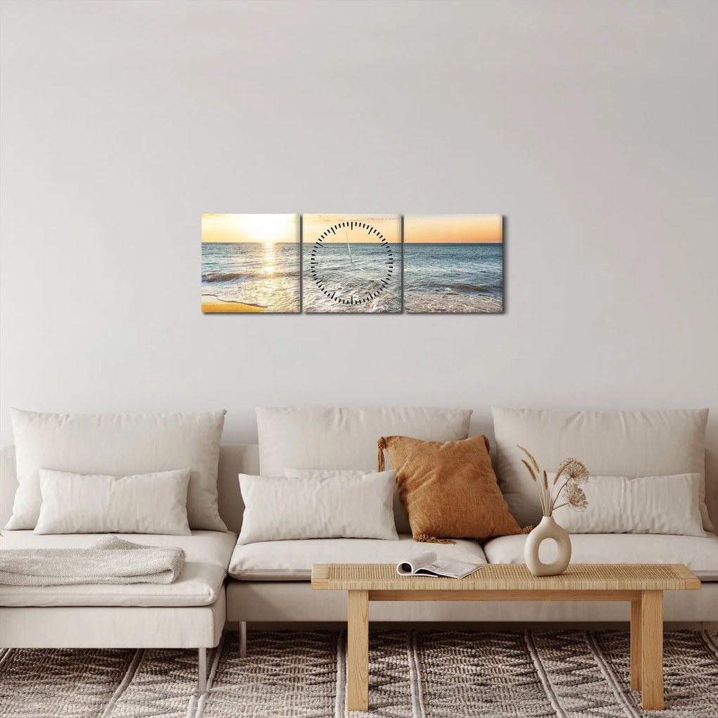 Kép - Napfelkelte (órával) (90x30 cm)