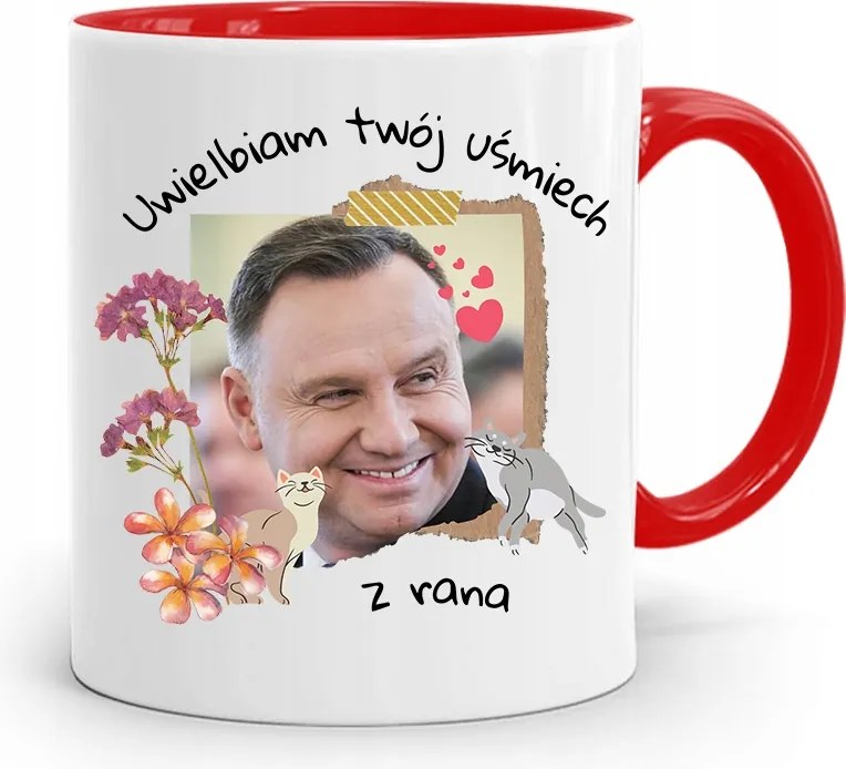 Piros Elnöki Bögre Andrzej Duda Pis Egészség felirattal