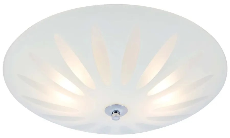 Fehér mennyezeti lámpa üveg búrával Petal – Markslöjd