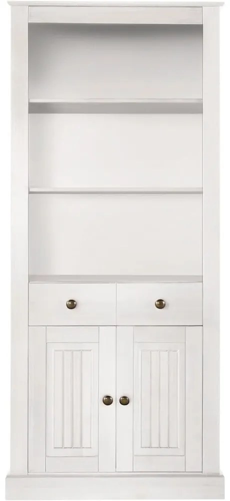 Fehér borovi fenyő könyvespolc 181x31 cm Mille – Støraa