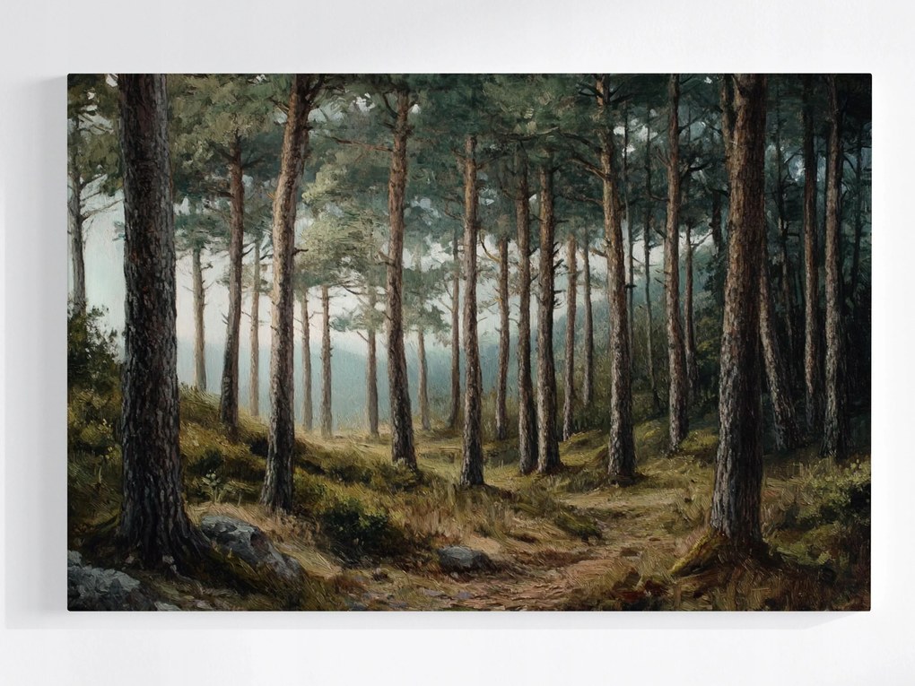 Poszter Tájkép Szabadtéri Erdő Fák Út Ösvény Kilátás 60x40