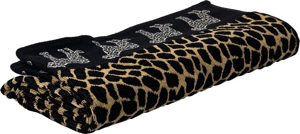 AFRIKA Strandtörölköző barna leopárd 165x90cm