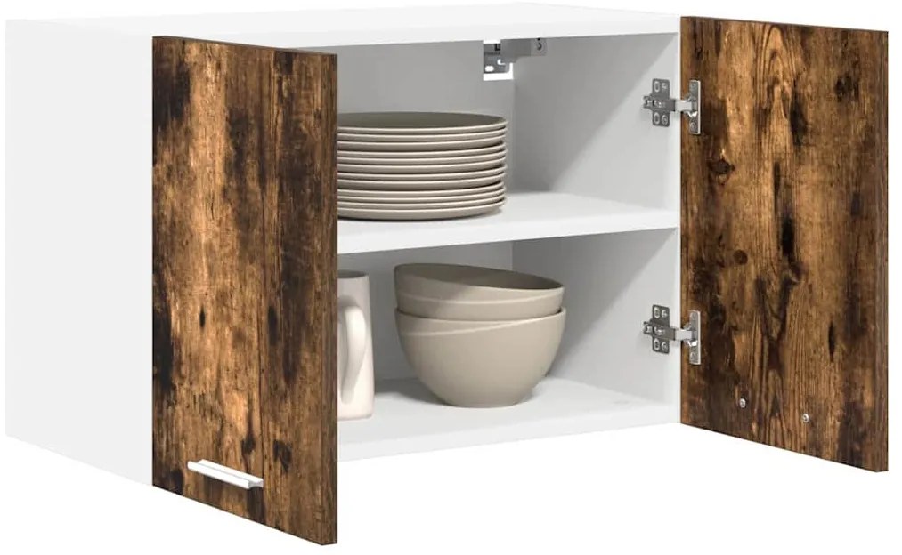 Függő szekrény Riga Füstölt tölgy és fehér 60 x 31 x 40 cm