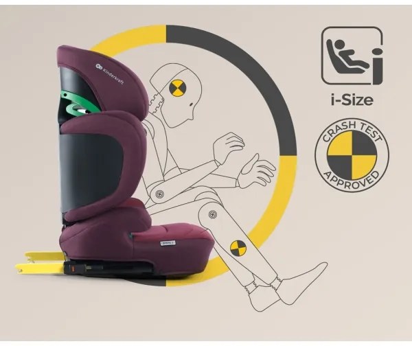 KINDERKRAFT SELECT -Autósülés XPAND 2 i-Méret (100-150 cm) Premium Cherry pearl