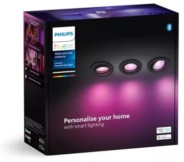 Philips Hue CENTURA 3xLED RGBW stmívatelné podhledové 1xGU10/4,2W/230V