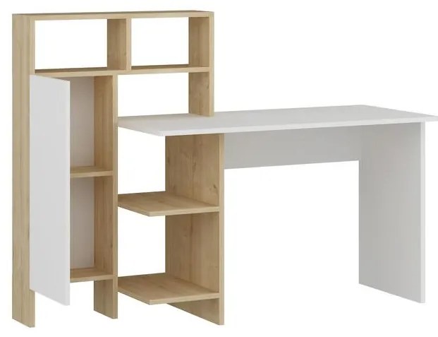 Íróasztal Bugra - White, Oak
