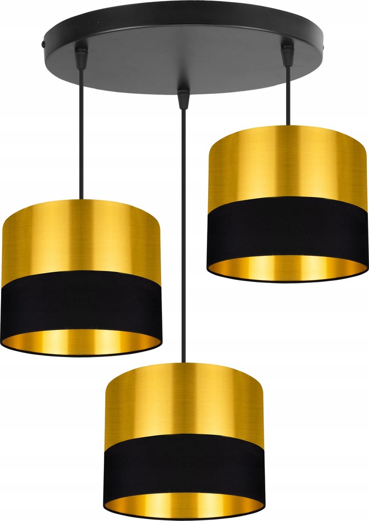 Mennyezeti Lámpa Lógó Csillár Hármas Lámpabúra Arany Csillogás Modern