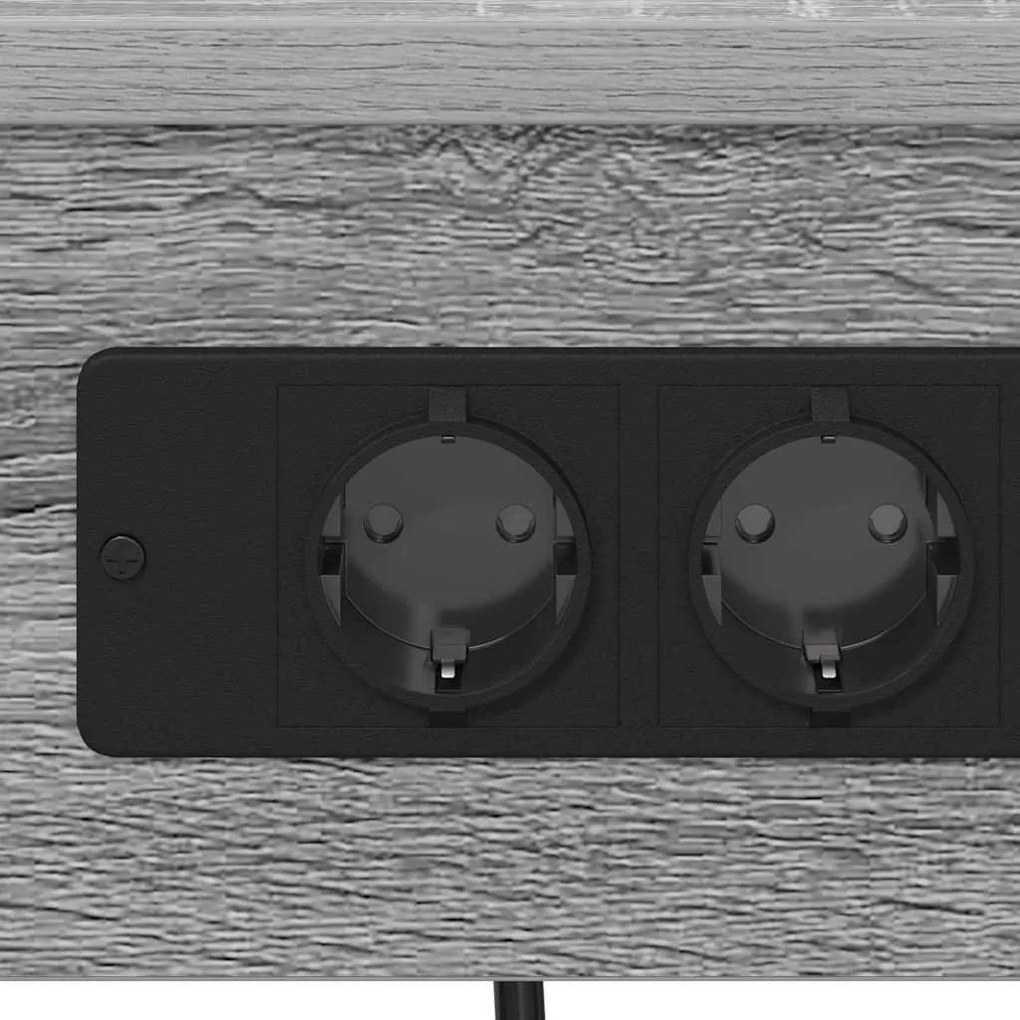 Éjjeli Szekrények 2 pcs Szürke sonoma 41 x 31 x 76 cm Faanyag