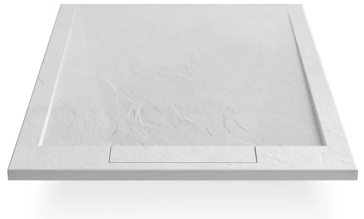 AREZZO design STONE pala hatású öntött márvány zuhanytálca, 90x90 cm-es, fehér (2 doboz)