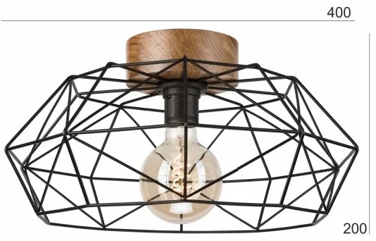 Brilagi - Mennyezeti lámpa WOODY BASKET 1xE27/60W/230V tölgy-dió