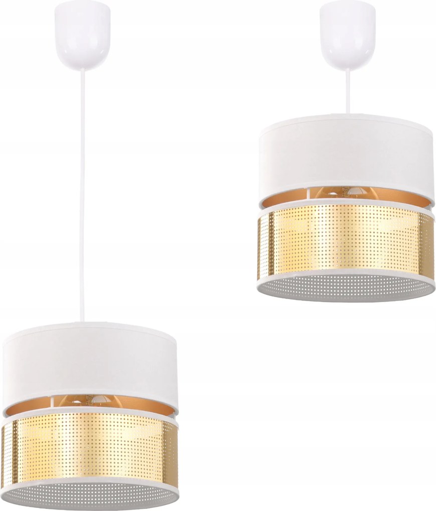 Mennyezeti Függőlámpa Lámpabúra Lyukakkal Arany E27 Led Fehér Áttört