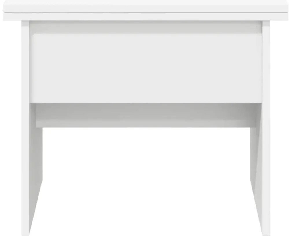 vidaXL Dohányzóasztal Fehér 55 x 54,5 x 45 cm Faanyag