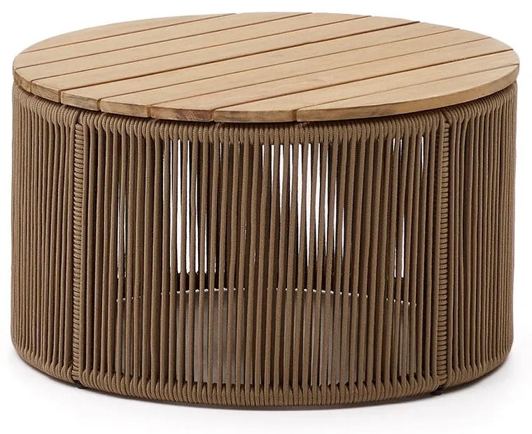 Kerek kerti dohányzóasztal akácfa asztallappal ø 60 cm Dandara – Kave Home