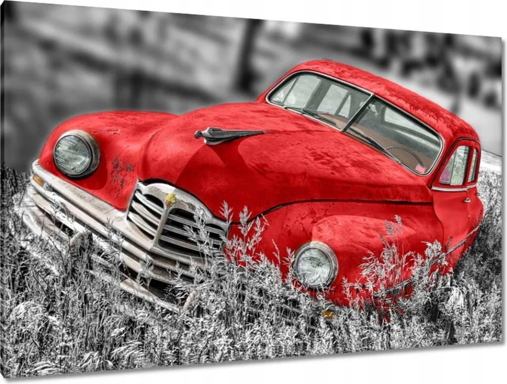 Vászonkép 120x80 Piros régi autó