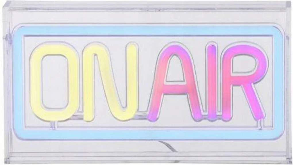 Led neon fali lámpa On Air Usb, akril, többszínű, 230×127 mm