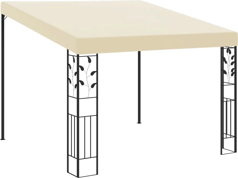 vidaXL krémszínű falra szerelhető pavilon 3 x 3 x 2,5 m