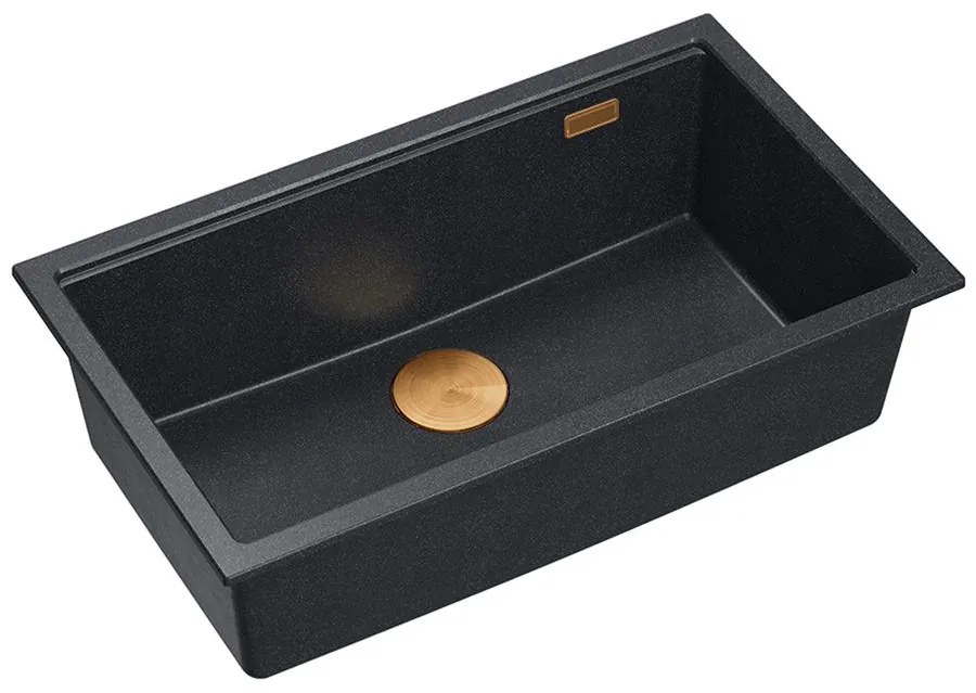 gránit mosogató Logan 110 Black Metallic