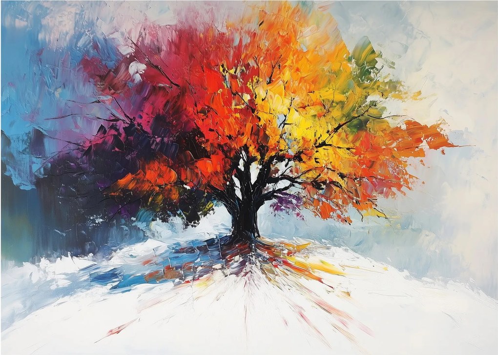 Kép - Színes fa (70x50 cm)
