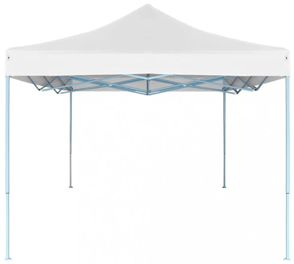 fehér acél összecsukható rendezvénysátor 280x410x315 cm