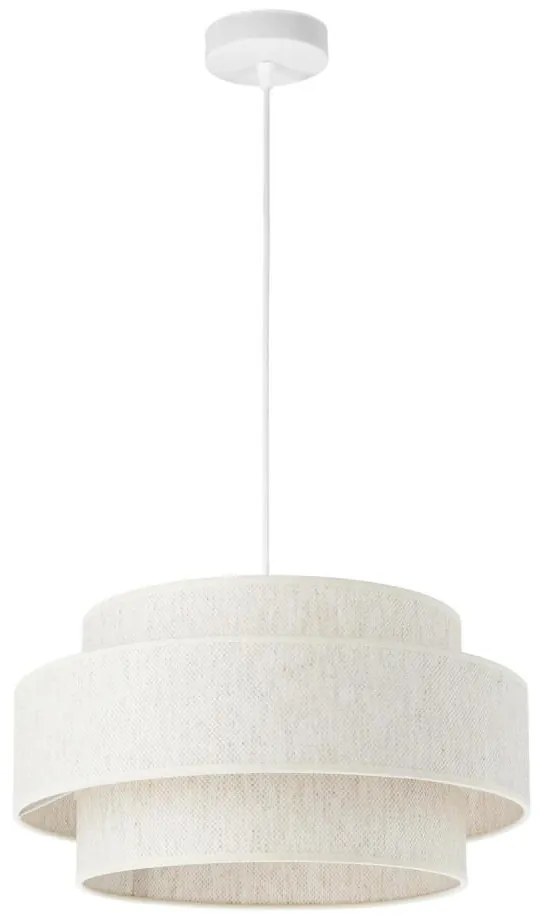 BOHO zsinóros függeszték 1xE27/60W/230V, átm. 40 cm, fehér