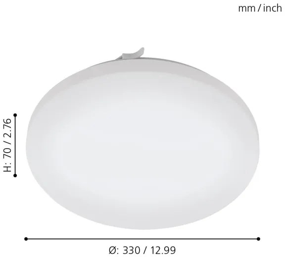 Eglo 97884 - LED fürdőszobai mennyezeti lámpa FRANIA LED/17,3W/230V