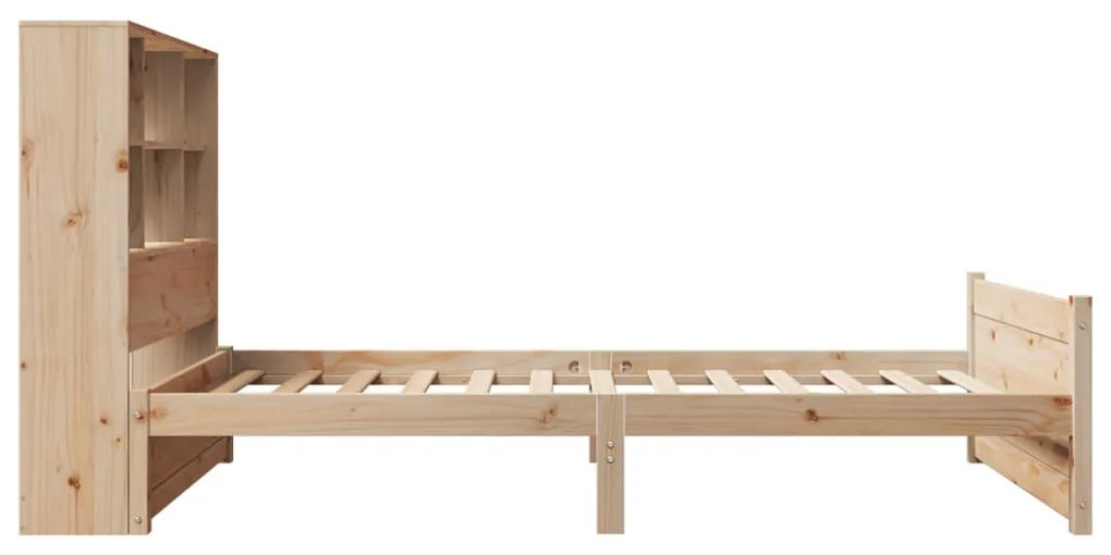 tömör fenyőfa könyvespolcos ágy matrac nélkül 90 x 190 cm
