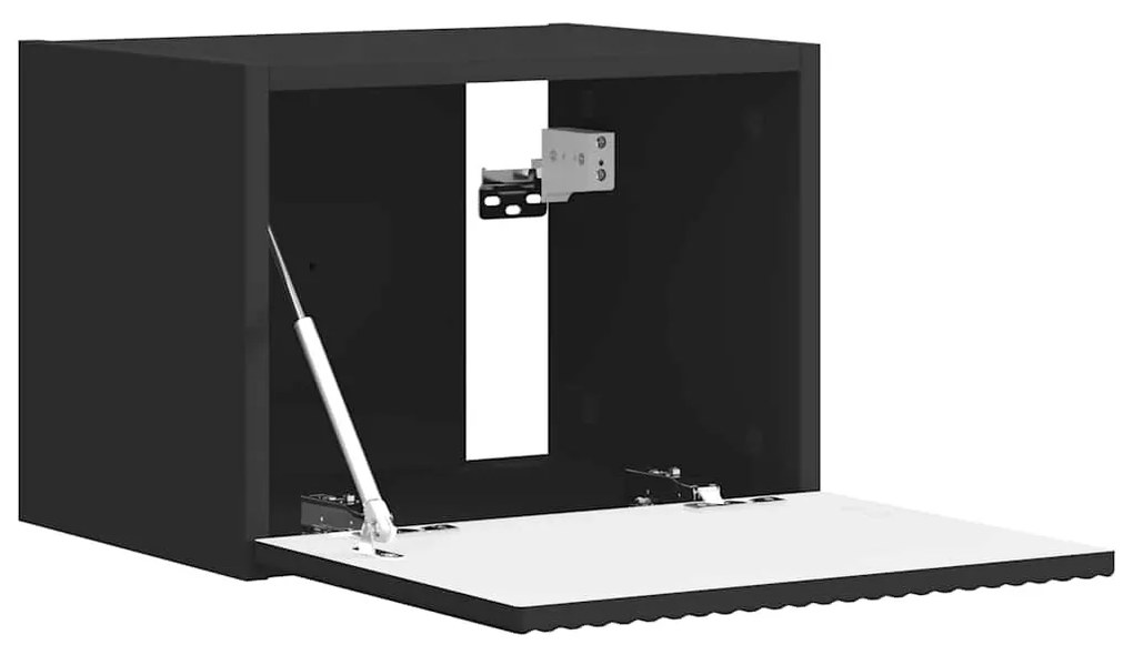 vidaXL TV Fali Szekrény Fekete 60 x 31 x 29.5 cm Faanyag