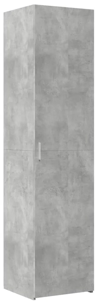 betonszürke szerelt fa magasszekrény 45 x 42,5 x 185 cm