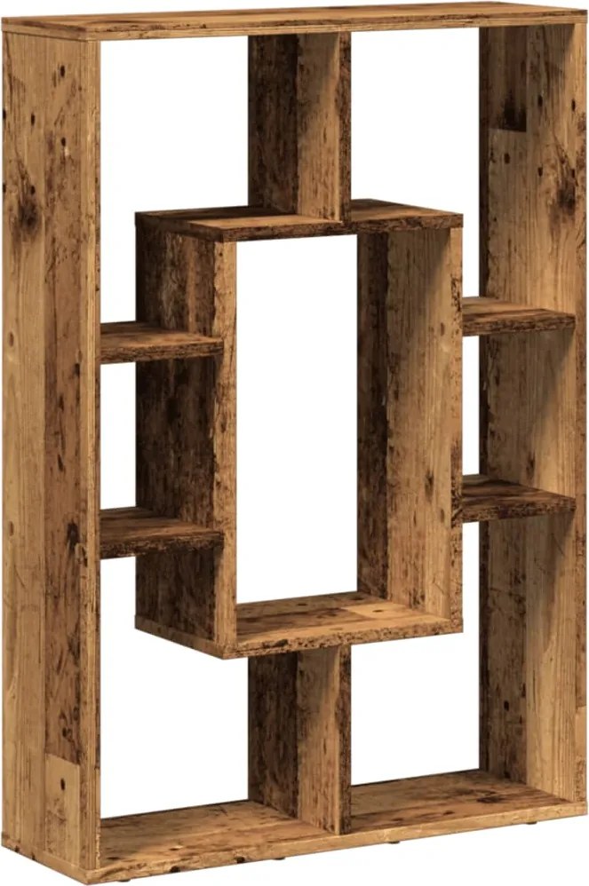 vidaXL antik fa színű szerelt fa könyvespolc 63 x 20 x 90 cm