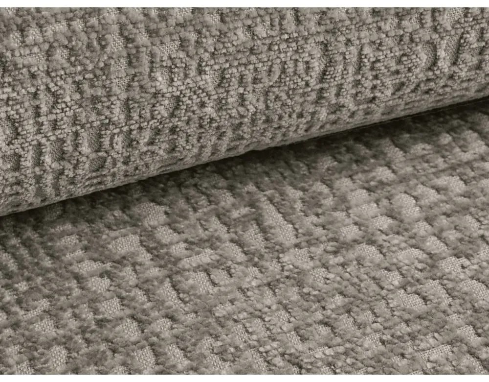 Szürkésbarna kárpitozott ágyneműtartós franciaágy ágyráccsal 160x200 cm Noho – Makamii