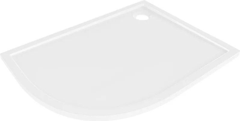 Mexen Flow félköríves aszimmetrikus slim jobb zuhanytálca 100 x 90 cm, fényes fehér - 46Q109010R