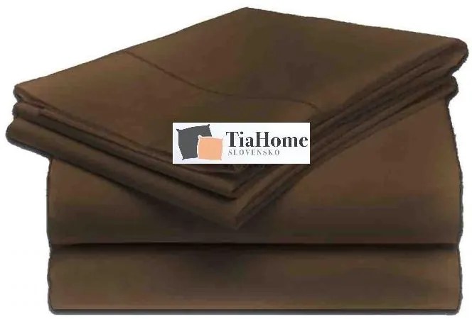 Klasszikus tömör barna lepedő TiaHome - 200x220cm