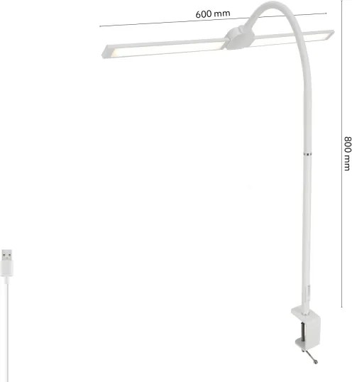 Brilagi - Fényerőszabályozható LED asztali lámpa USB VARIO LED/14W/5V 3000-6000K fehér