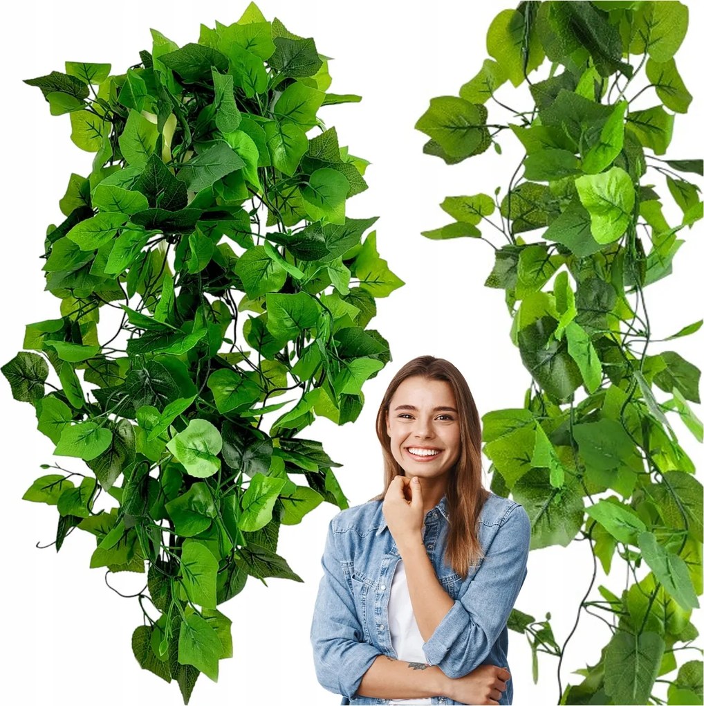 Mesterséges Borostyán Kúszónövény Girland 100cm