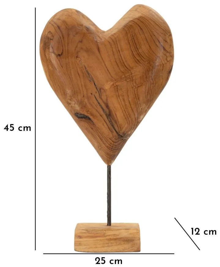 Dobu szobor teak 25x12x45cm