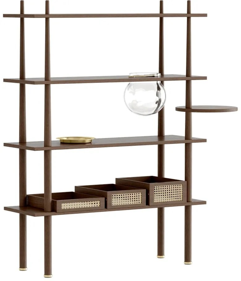 Barna moduláris polcrendszer elem tölgyfa dekorral 35x18 cm Stories – UMAGE