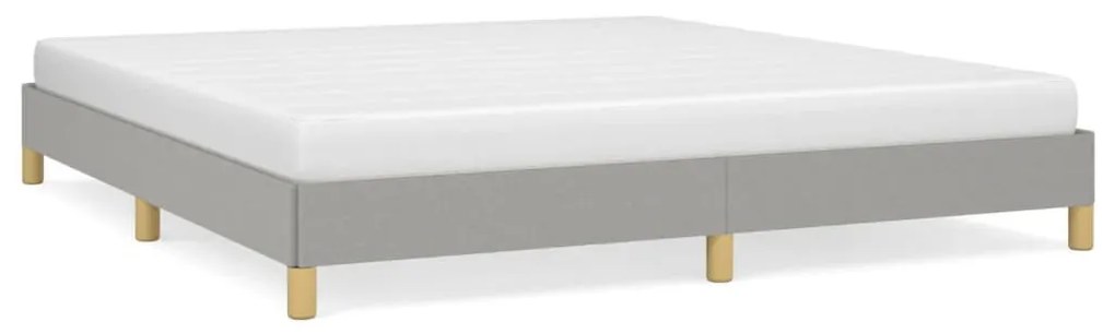 ágykeret matrac nélkül Világosszürke 180x200cm King szövet
