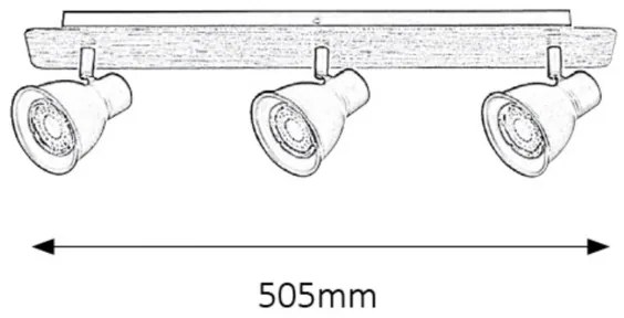Rabalux 5904 - Spotlámpa MAC 3xGU10/35W/230V