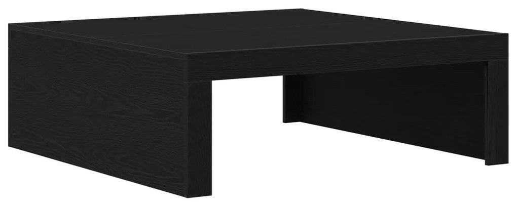 Fekete Tölgy Kávézóasztal - 100 x 100 x 35 cm, Minőségi Mérnöki Fából készült