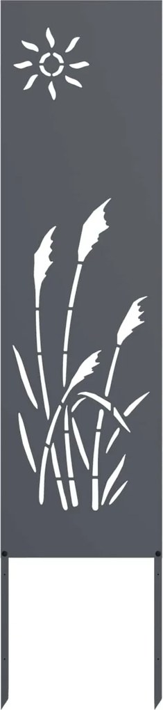 vidaXL Kertvédő vászon Antracit 32 x 140 cm Hidegen hengerelt acél