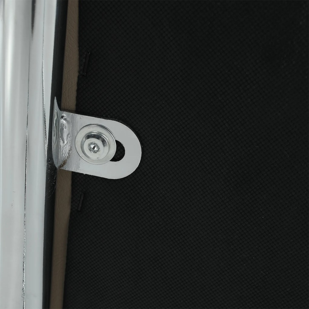 Étkezőszék, barna szövet/textilbőr bézs/króm, SALOMA NEW