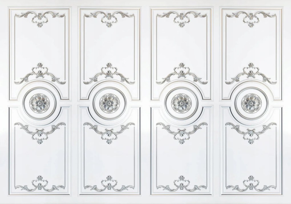 Fotótapéta Ezüst díszek és medálok 300x210 luxus és elegancia +ragasztó