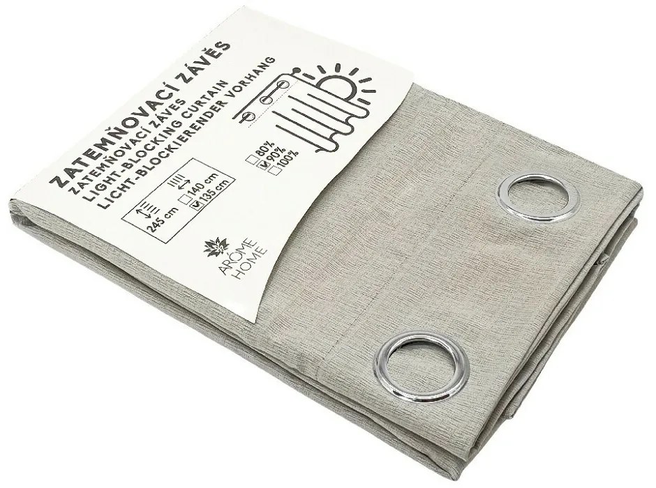 ARÔME HOME Sötétítő függöny homokszínű bézs, 135 x245 cm