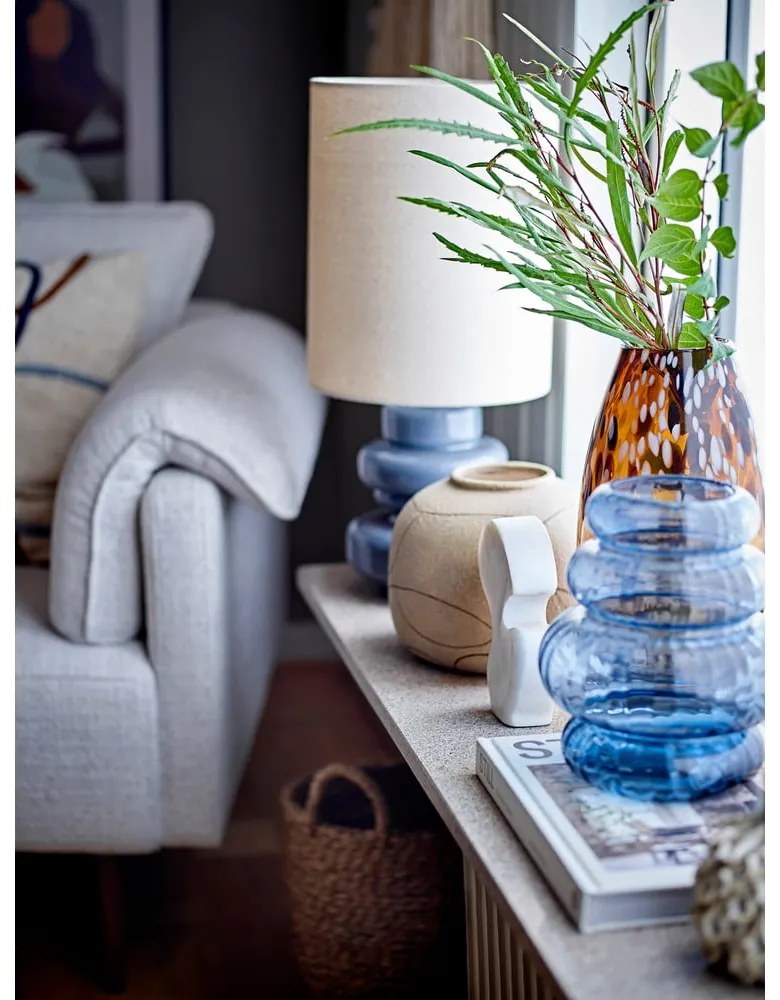 Kék asztali lámpa textil búrával (magasság 51 cm) Fabiola – Bloomingville